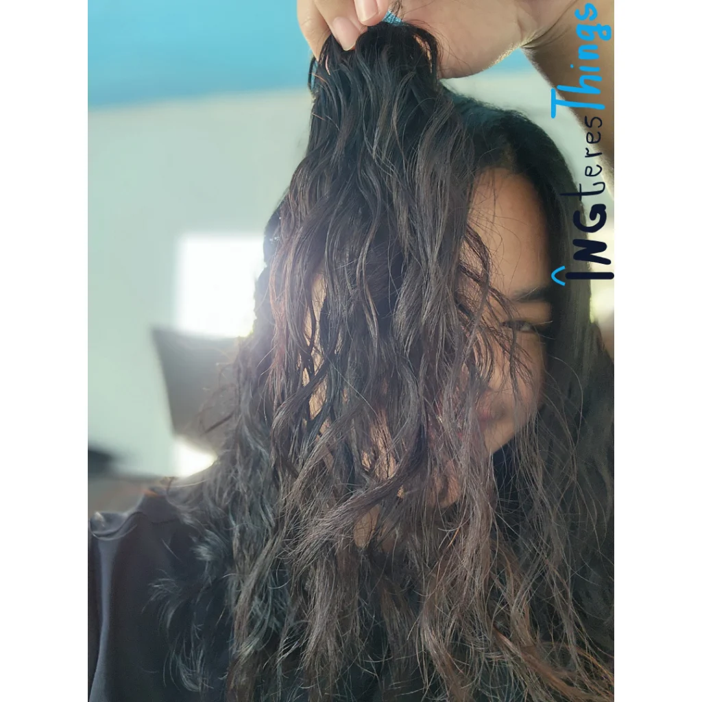 ภาพหลังจับลอนด้วย ครีมจับลอน Schwarzkopf OSiS+ Bounty Balm ผมแห้งแล้ว-4