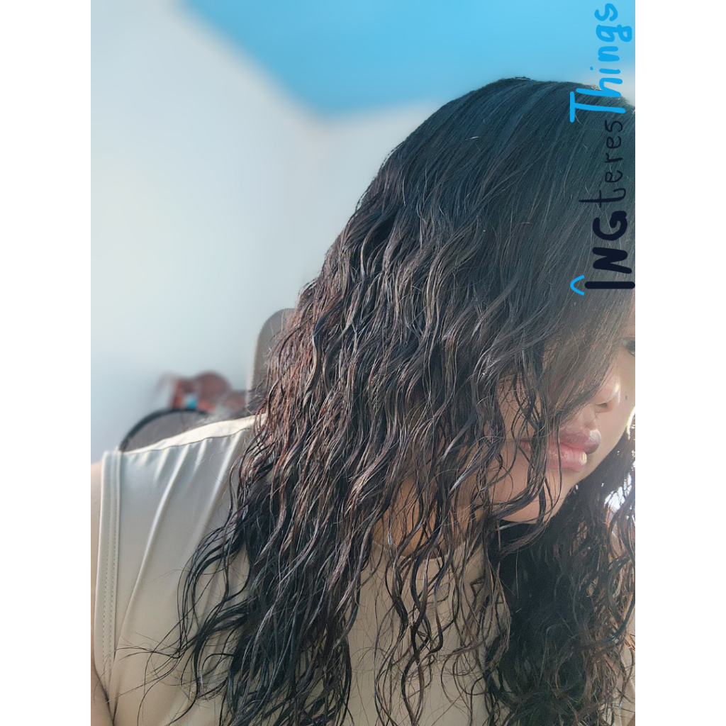 ภาพหลังใช้ ครีมจับลอน Dcash Intouch Butter Milk And Honey Curl Cream-02