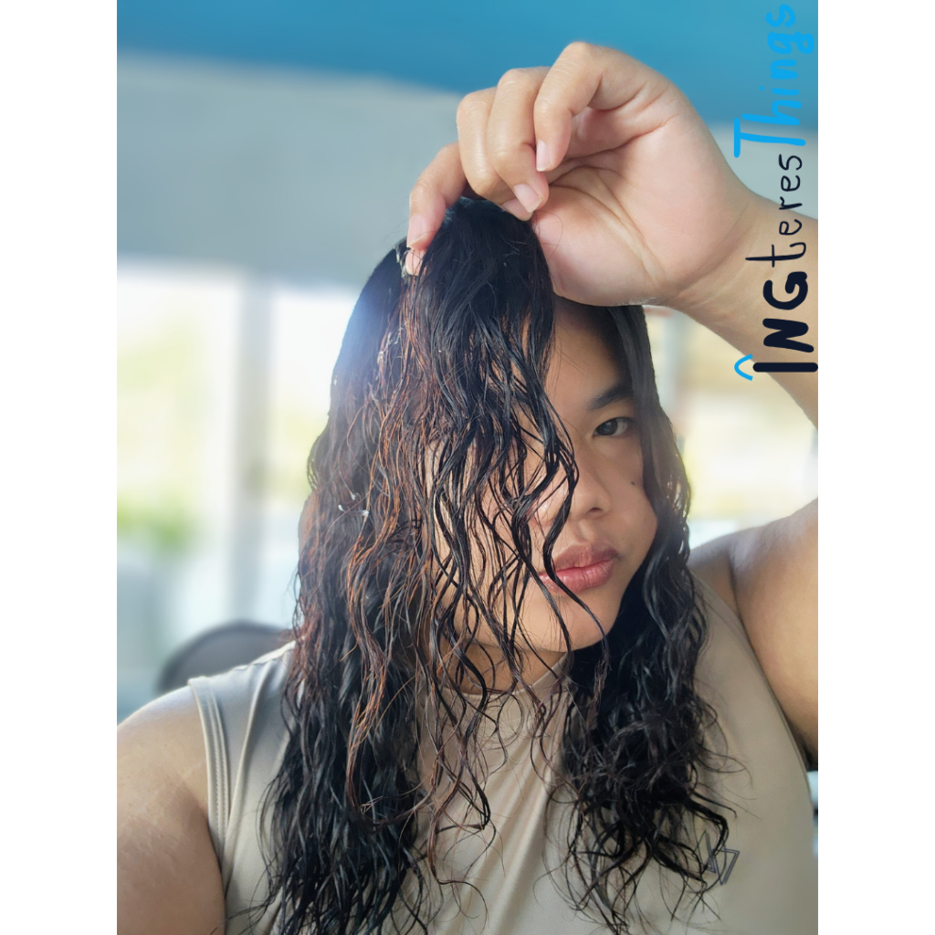 ภาพหลังใช้ ครีมจับลอน Dcash Intouch Butter Milk And Honey Curl Cream-05